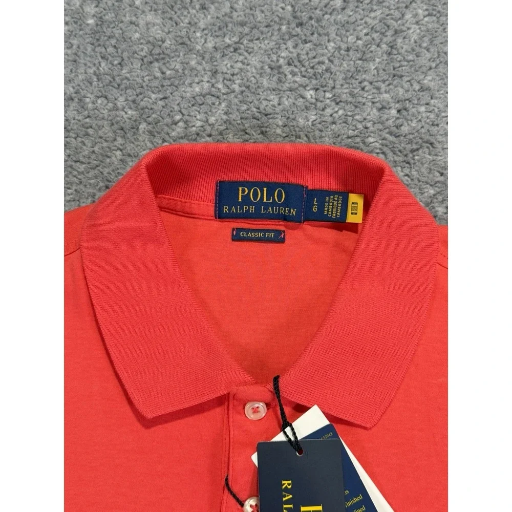 NWT Polo Ralph Lauren Classic Fit Soft Touch Red Polo Shirt Men's Size Large
